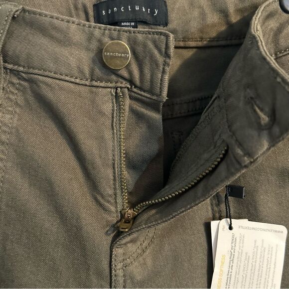 Sanctuary Admiral Skinny Utility Pants Fatigue Olive Green Size 27 - Picture 4 of 12